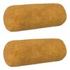 vidaXL Coussin 2 pc HEERLEN Jaune &Oslash; 15 x 40 cm Fleece en microfibre