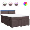 vidaXL Sommier &agrave; lattes de lit avec matelas Marron fonc&eacute; 140x200 cm