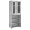 vidaXL Buffet haut Gris b&eacute;ton 69,5x34x180 cm Bois d'ing&eacute;nierie