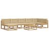 vidaXL Ensemble de canap&eacute;s d'ext&eacute;rieur 8 pc Blanc et Beige