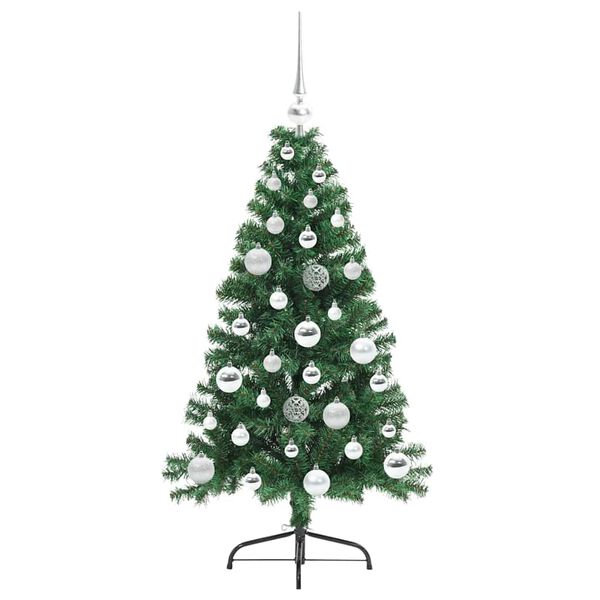 vidaXL Sapin de Noël artificiel pré-éclairé Vert 120 cm PVC