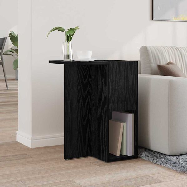 vidaXL Table d'appoint Ch&ecirc;ne noir 35 x 40 x 55 cm Bois d'ing&eacute;nierie