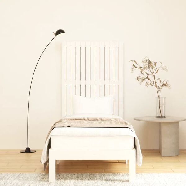 vidaXL Tête de lit murale Blanc 82,5x3x110 cm Bois massif de pin