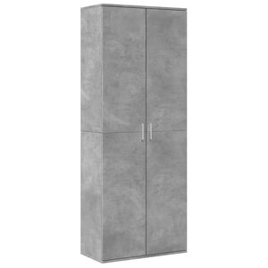 vidaXL Buffet haut gris b&eacute;ton 70x35x180 cm bois d'ing&eacute;nierie