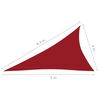 vidaXL Voile de parasol tissu oxford triangulaire 4x5x6,4 m rouge