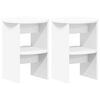 vidaXL Meuble d'appoint 2 pc Blanc &Oslash;40 x 50 cm Bois d&rsquo;ing&eacute;nierie
