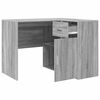 vidaXL Bureau d'angle avec tiroir Gris Sonoma 102 x 88 x 75 cm