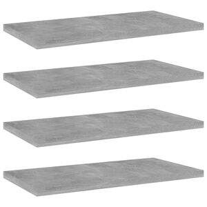 vidaXL Panneaux de biblioth&egrave;que 4 pcs gris b&eacute;ton bois d&rsquo;ing&eacute;nierie