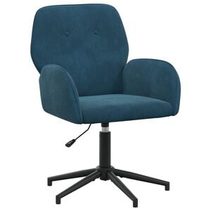 vidaXL Chaise de bureau pivotante 54 x 55 x 90 cm Bleu Velours