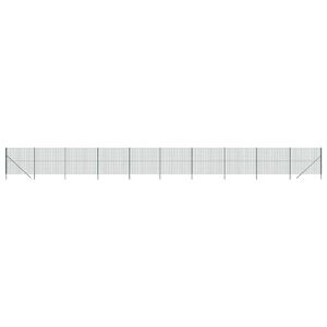 vidaXL Cl&ocirc;ture en treillis m&eacute;tallique vert 1,4x25 m acier galvanis&eacute;