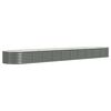 vidaXL Lit sur&eacute;lev&eacute; de jardin Acier galvanis&eacute; 440x80x36 cm gris
