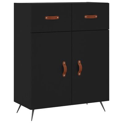 vidaXL Buffet noir 69,5x34x90 cm bois d'ingénierie