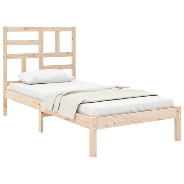 vidaXL Cadre de lit sans matelas bois massif 75x190 cm