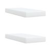 vidaXL Sommier à lattes de lit avec matelas Blanc 200x200cm Similicuir