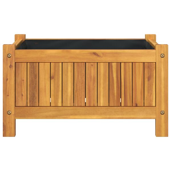 vidaXL Jardini&egrave;re avec doublure 54x31x30 cm bois massif d'acacia
