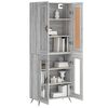 vidaXL Buffet haut Sonoma gris 69,5x34x180 cm Bois d'ing&eacute;nierie