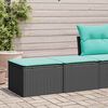 vidaXL Salon de jardin avec coussins 2 pcs noir r&eacute;sine tress&eacute;e acacia
