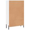 vidaXL Buffet haut blanc brillant 69,5x31x115 cm bois d'ing&eacute;nierie
