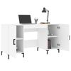 vidaXL Bureau blanc 140x50x75 cm bois d'ingénierie