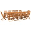 vidaXL Ensemble &agrave; manger de jardin 13 pcs 280x90x75 cm bois d'acacia