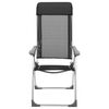vidaXL Chaises pliables de camping lot de 4 Noir Aluminium