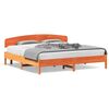 vidaXL Cadre de lit sans matelas cire marron 180x200cm bois pin massif