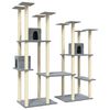 vidaXL Arbre &agrave; chat avec griffoirs en sisal Gris clair 174 cm