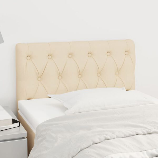 vidaXL Tête de lit Crème 80x7x78/88 cm Tissu
