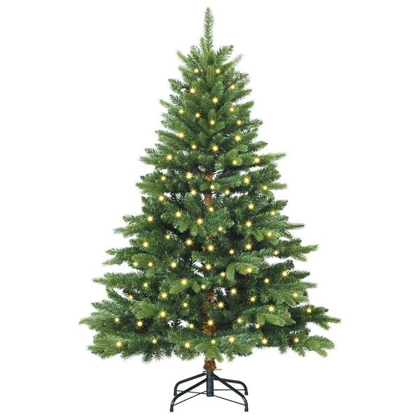 vidaXL Sapin de Noël artificiel avec 150 LED Vert 150 cm PE et PVC