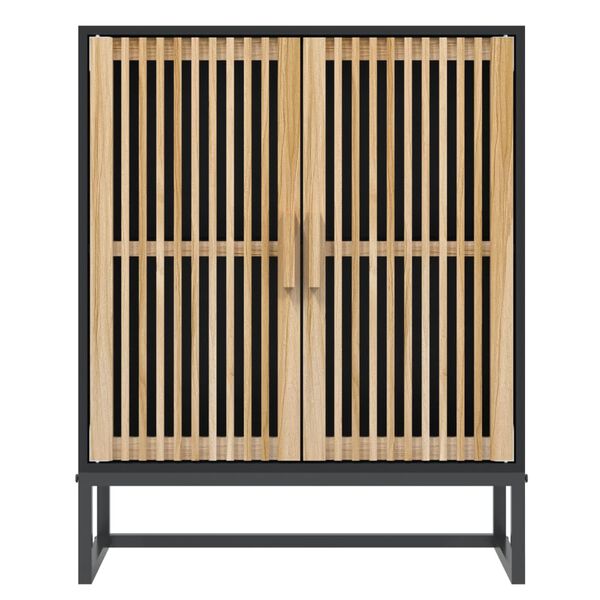 vidaXL Buffet noir 60x30x75 cm bois d'ingénierie