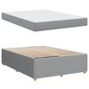 vidaXL Cadre de lit avec matelas Gris clair 140 x 200 cm tissu