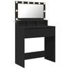 vidaXL Tables de maquillage pour chambre Noir 80 x 39,6 x 135 cm