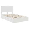 vidaXL Lit de Rangement Blanc 120 x 190 cm Bois d'ing&eacute;nierie