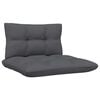 vidaXL Salon de jardin 5 pcs avec coussins anthracite bois de pin