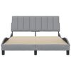 vidaXL Cadre de lit sans matelas Hanko gris clair 120x200 cm tissu