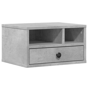 vidaXL Support d'imprimante gris b&eacute;ton 40x32x22,5 cm bois d'ing&eacute;nierie