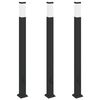 vidaXL Borne lumineuse avec sortie lot de 3 110 cm noire IP44