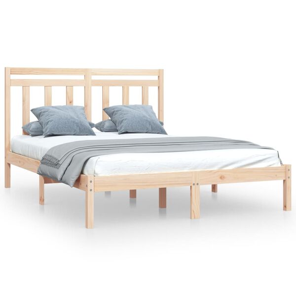 vidaXL Cadre de lit sans matelas 150x200 cm bois massif
