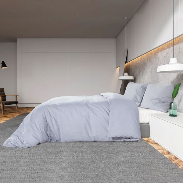 vidaXL Ensemble de housse de couette Gris 135x200 cm Coton