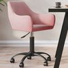 vidaXL Chaise pivotante de salle &agrave; manger Rose Velours