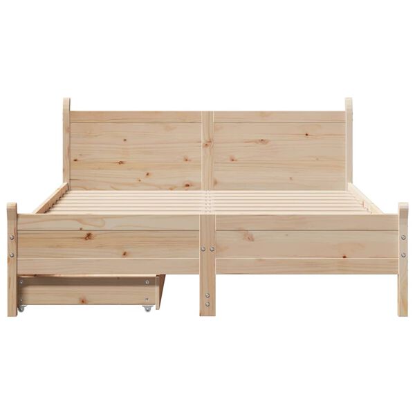 vidaXL Cadre de lit sans matelas 150x200 cm bois de pin massif