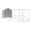 vidaXL Chenil d'ext&eacute;rieur pour chiens avec toit argent&eacute; 2x10x2,5 m