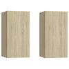 vidaXL Ensemble de meubles TV 4 pcs Ch&ecirc;ne sonoma Bois d'ing&eacute;nierie
