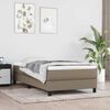 vidaXL Matelas à ressorts ensachés pour enfants taupe 80x160 cm tissu