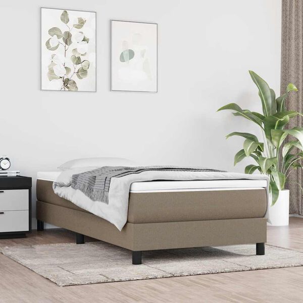 vidaXL Matelas à ressorts ensachés pour enfants taupe 80x160 cm tissu