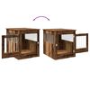 vidaXL Meuble de cage chiens vieux bois 64,5x80x71cm bois d'ing&eacute;nierie