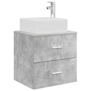 vidaXL Vanit&eacute; de lavabo mural Gris b&eacute;ton 49,5 x 41 x 63 cm