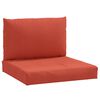 vidaXL Coussins de palette lot de 2 rouge m&eacute;lang&eacute; tissu
