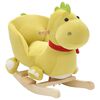 vidaXL Dragon &agrave; bascule avec dossier Peluche 60x32x53 cm Vert citron