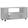 vidaXL Meuble TV gris béton 102x34,5x43 cm bois d'ingénierie